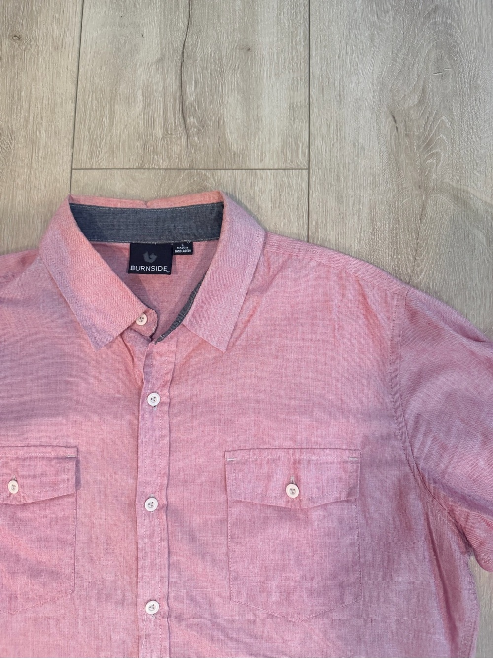 Burnside Men's Washed Red Button-Up Shirt